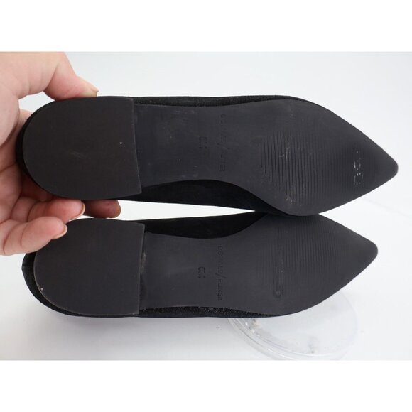 Donald Pliner Palma Ballet Flats Women 6 M Black Pointed Shoes Slip On Comfort - Picture 9 of 14